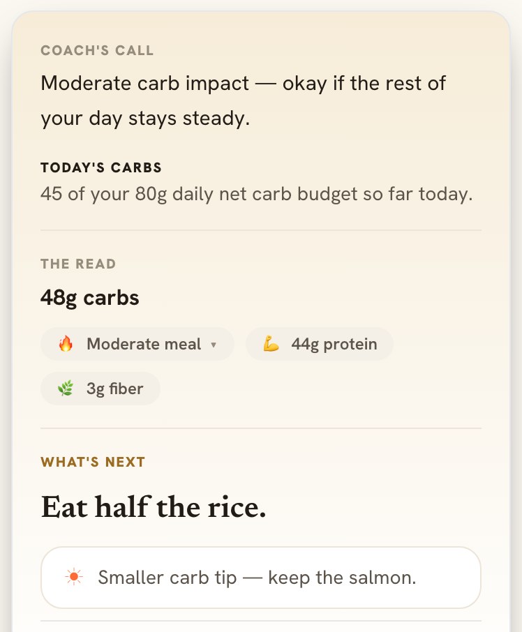 FastSnap Coach's Call with one move: Eat half the rice