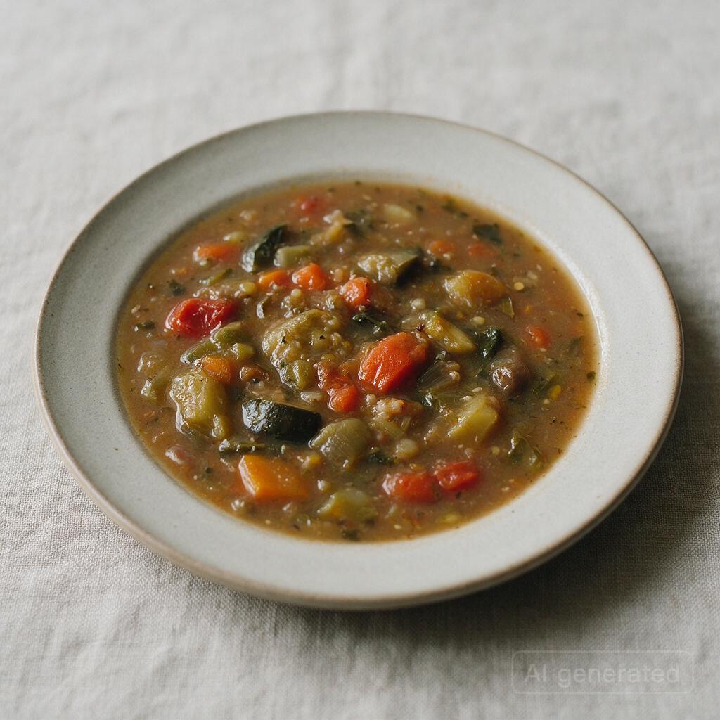 Soup from whatever vegetables are past their best