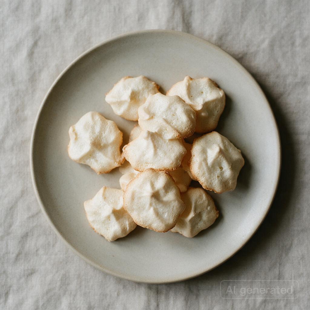 Meringue cookies or pavlova