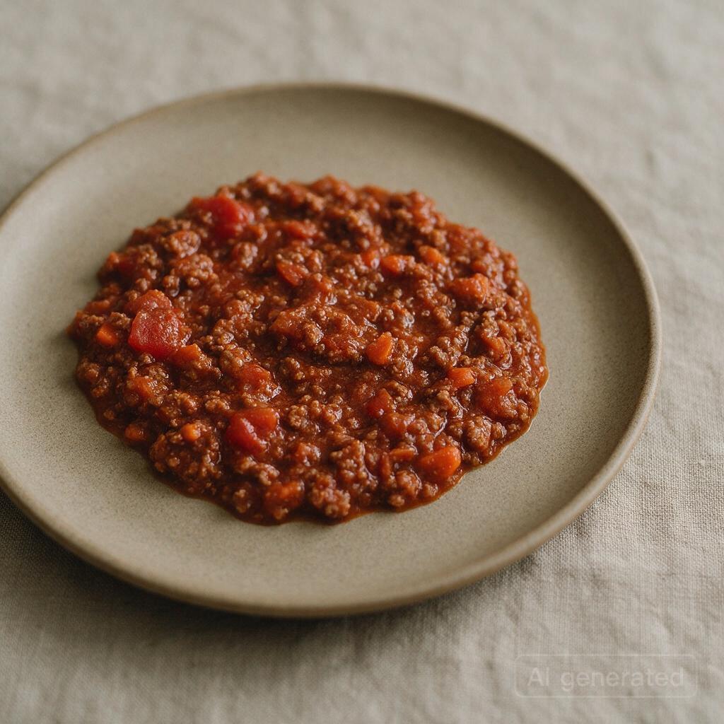 Bolognese sauce with crushed tomatoes and carrots