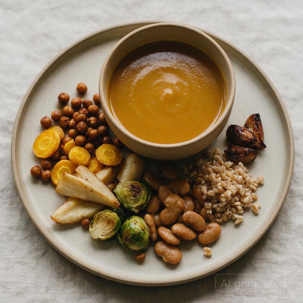 Soup from stock or a cube, plus any vegetables, beans, or grains sitting around