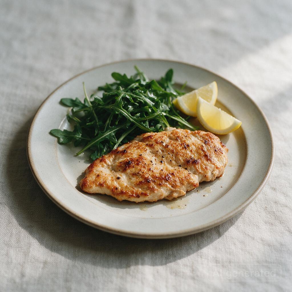 Chicken paillard with arugula and lemon