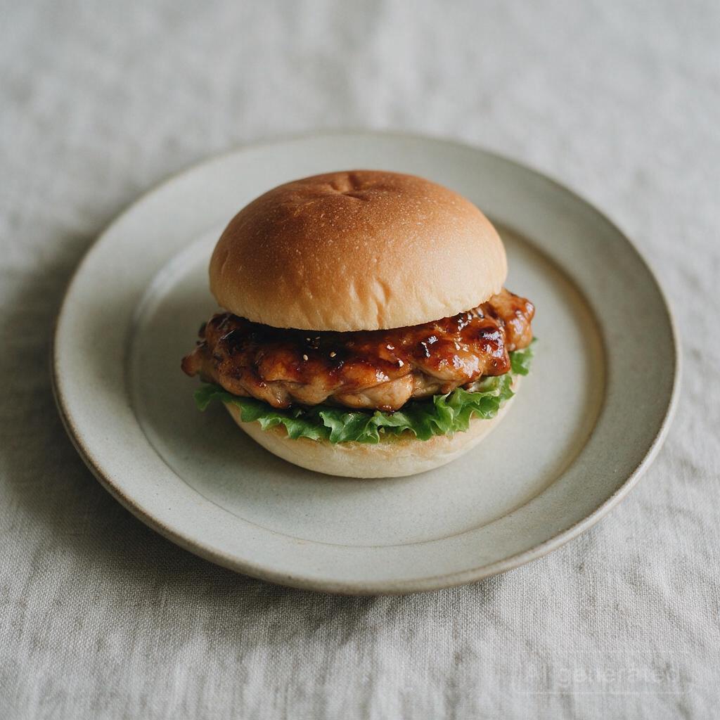 Teriyaki Chicken Burger on regular bun