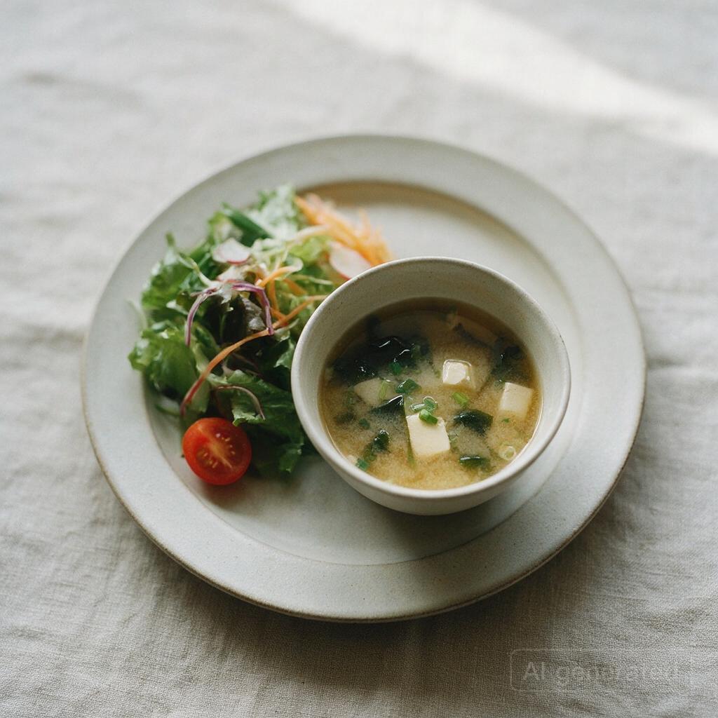 Miso soup and side salad instead of fries