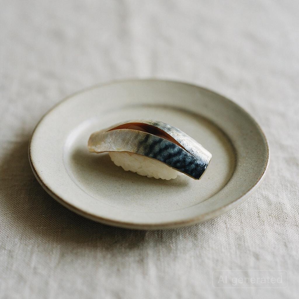 Mackerel or sardine nigiri
