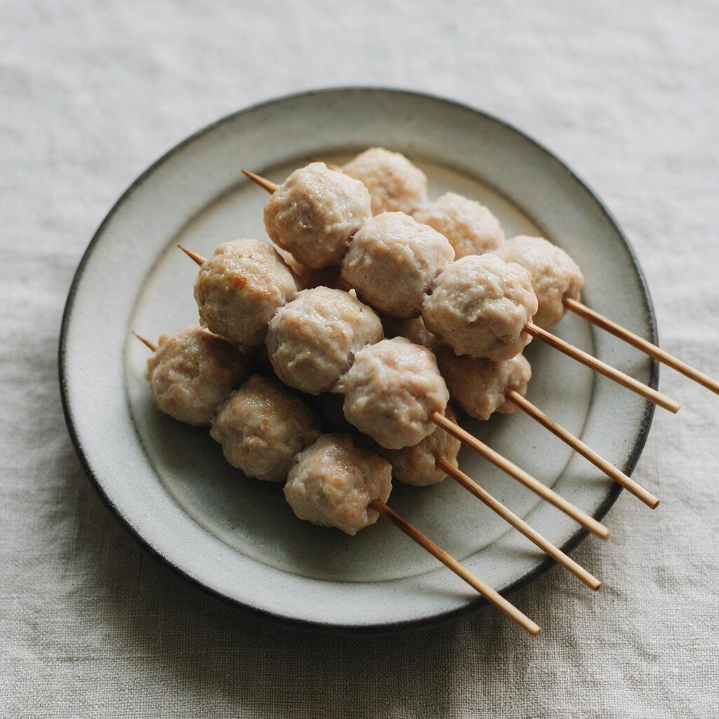 Tsukune (chicken meatball skewers)