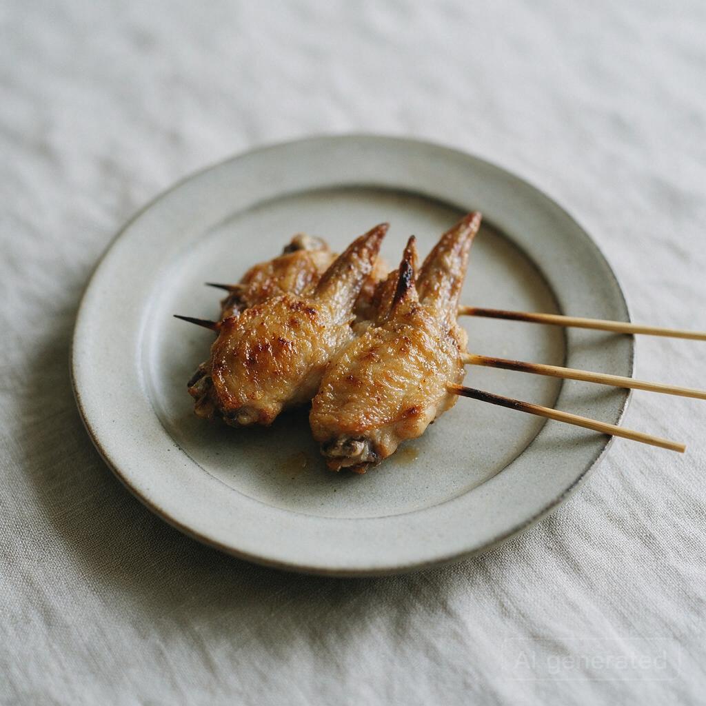 Tebasaki (chicken wing skewers)